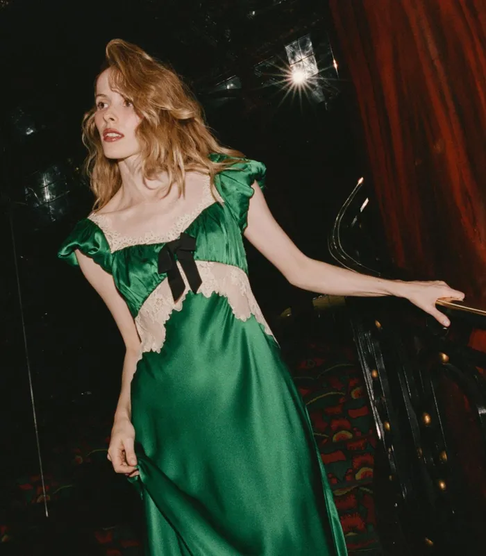 DEN Dresses Women Veda Dress Emerald Ivy