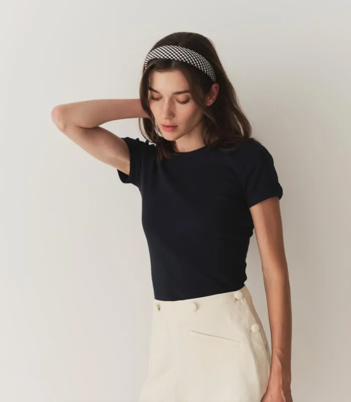 DEN Hair Accessories Women Jeanie Headband Gingham DEN Hair Accessories Women Jeanie Headband Gingham