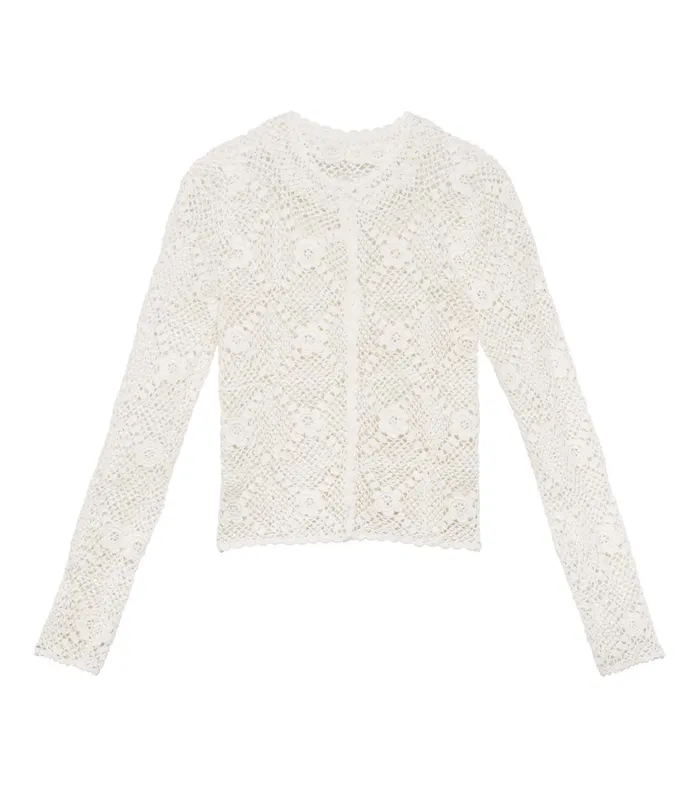 DEN Knitwear Women Ottoline Cardigan Pearl DEN Knitwear Women Ottoline Cardigan Pearl