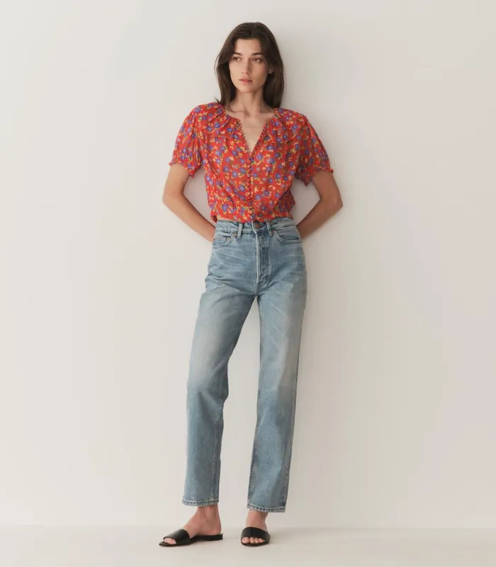 DEN Tops Women Anaise Top Red Dayflower Meadow