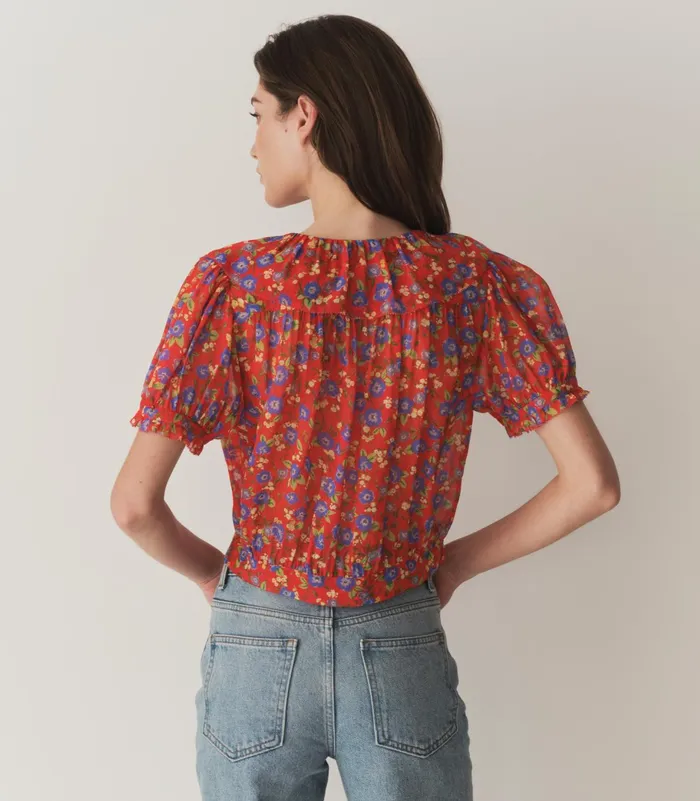 DEN Tops Women Anaise Top Red Dayflower Meadow