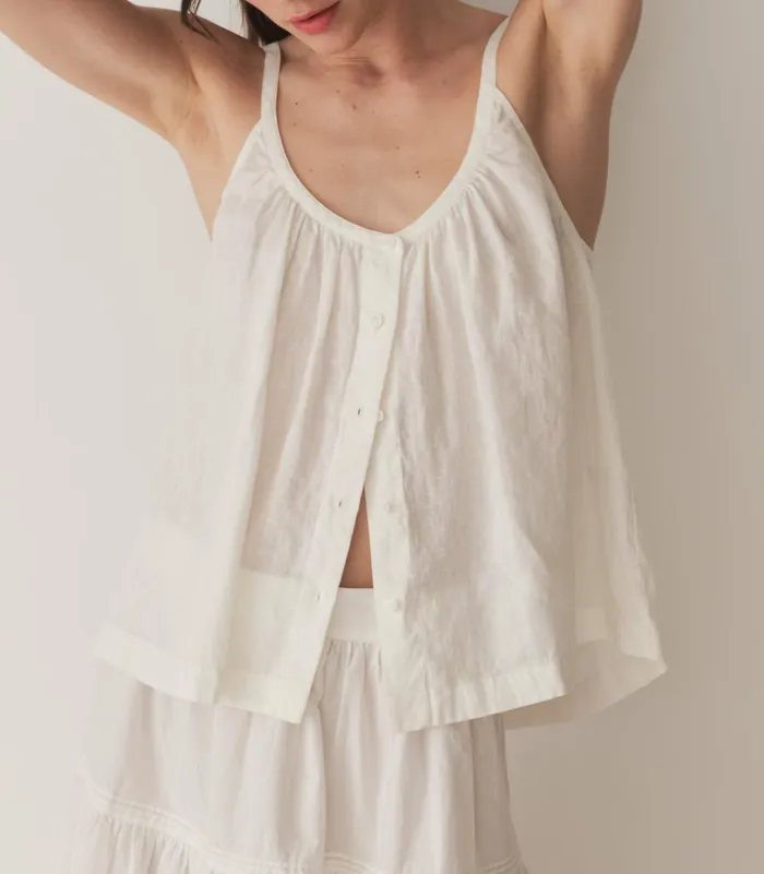 DEN Tops Women Nalina Linen Top Salt