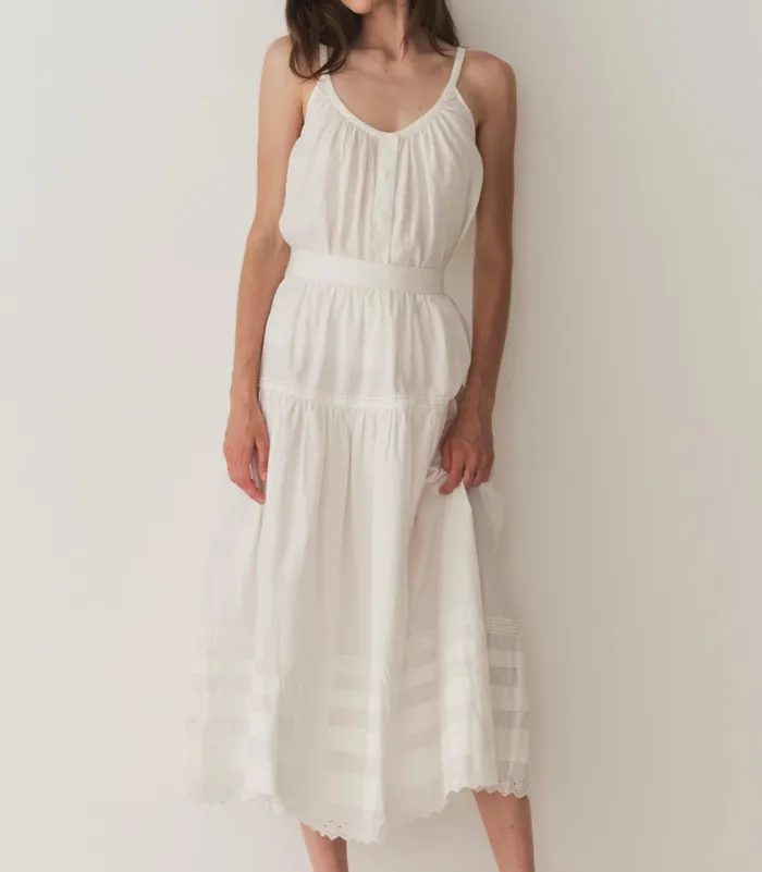 DEN Tops Women Nalina Linen Top Salt DEN Tops Women Nalina Linen Top Salt