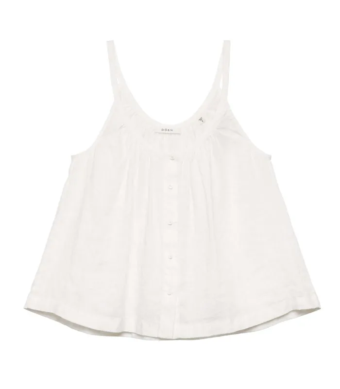 DEN Tops Women Nalina Linen Top Salt DEN Tops Women Nalina Linen Top Salt