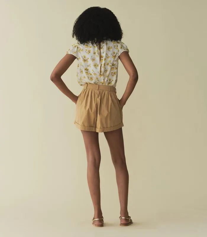 DEN Tops Women Yvie Top Gold Frolicking Floral DEN Tops Women Yvie Top Gold Frolicking Floral