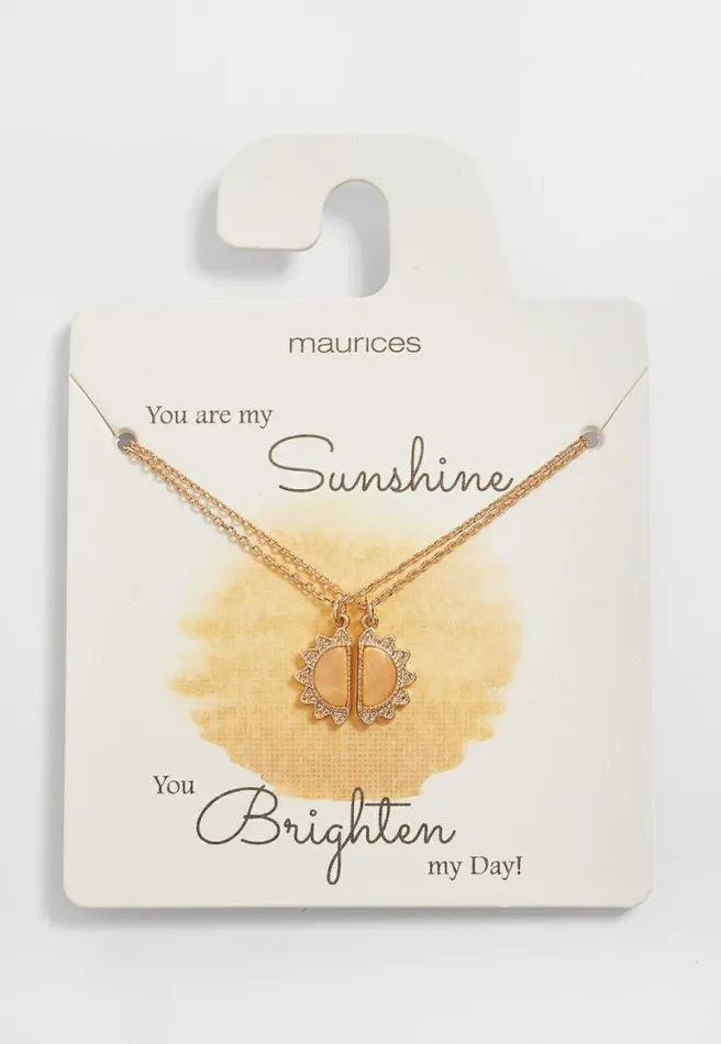 Dainty 2 Piece Sunshine Necklace Women Maurices Jewelry