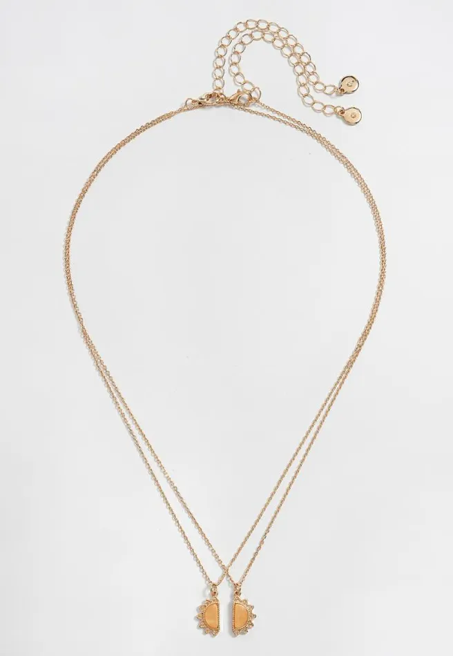 Dainty 2 Piece Sunshine Necklace Women Maurices Jewelry