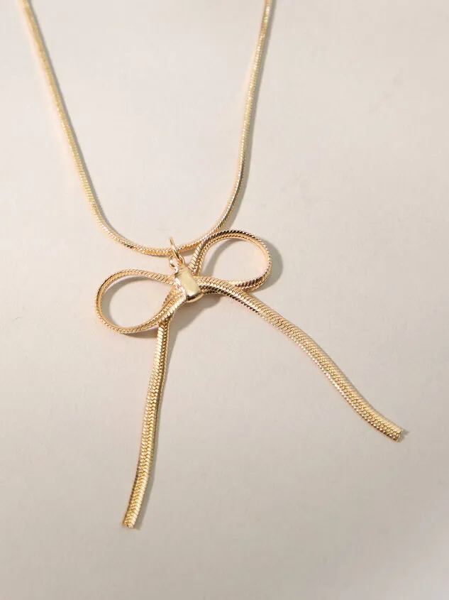Dainty Bow Necklace Gold Women Altar039d State Necklaces