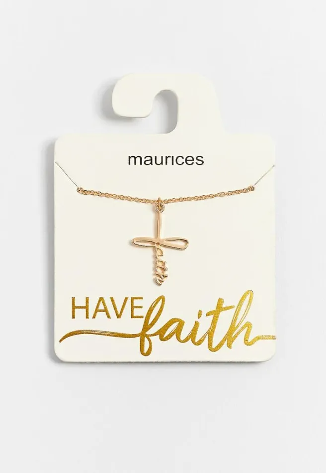 Dainty Faith Cross Necklace Women Maurices Jewelry