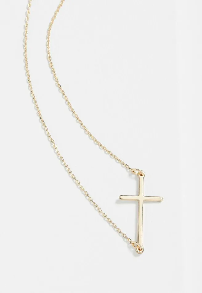 Dainty Side Cross Necklace Women Maurices Jewelry