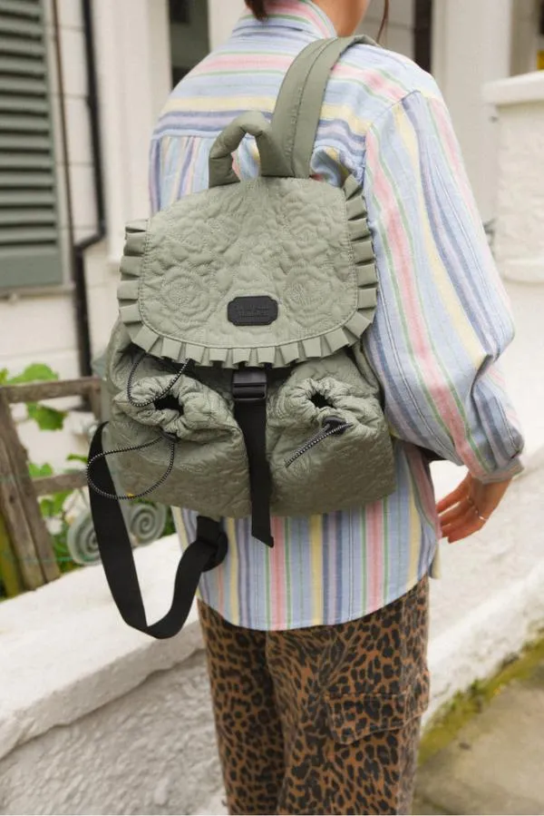 Damson Madder Bags Accessories Rose Quilted Backpack Khaki