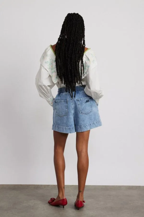 Damson Madder Bottoms Women Rafe Shorts 8211 Bow Embroidery