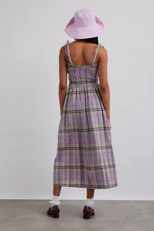Damson Madder Coords Women Hettie Midi Dress 8211 Cindy Check