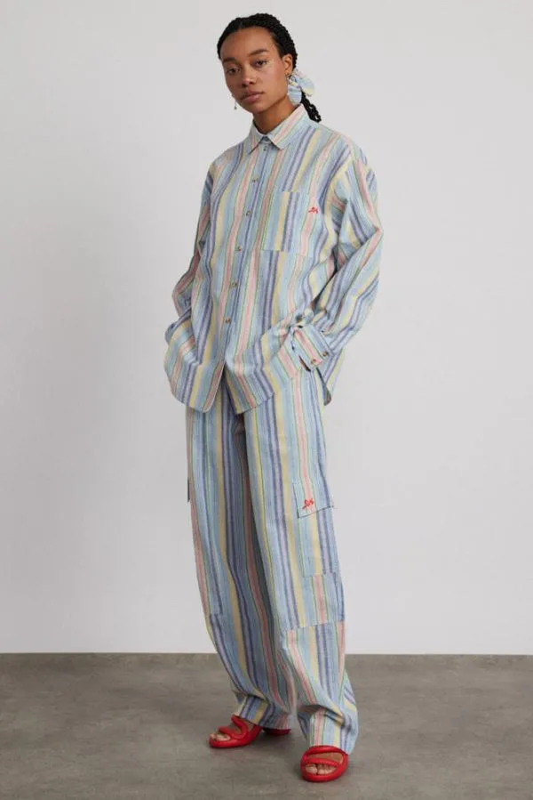 Damson Madder Coords Women Sicily Rocket Cargo Trousers 8211 Multi Stripe