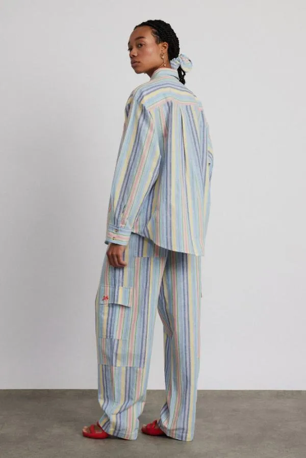 Damson Madder Coords Women Sicily Rocket Cargo Trousers 8211 Multi Stripe