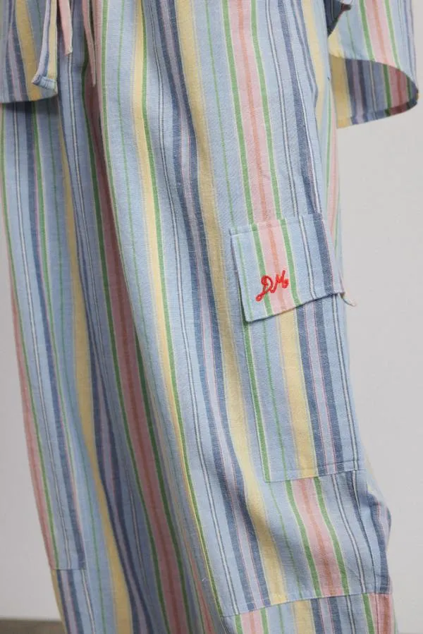 Damson Madder Coords Women Sicily Rocket Cargo Trousers 8211 Multi Stripe
