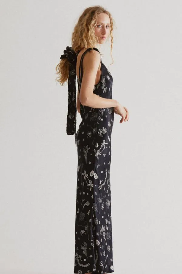 Damson Madder Dresses Women Cleo Slip Dress Symbol Print