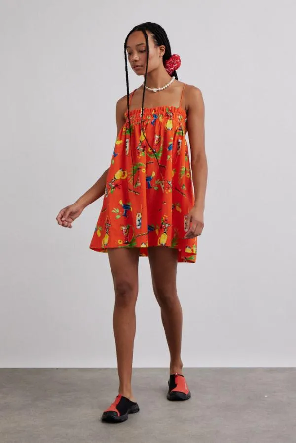 Damson Madder Dresses Women Lila Strappy Mini Dress 8211 Cocktail Print