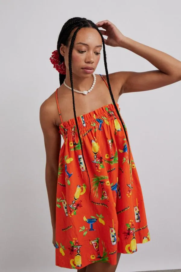 Damson Madder Dresses Women Lila Strappy Mini Dress 8211 Cocktail Print