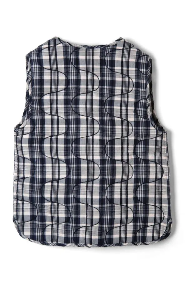 Damson Madder Gilets Women Arte Tie Gilet 8211 Navy Check