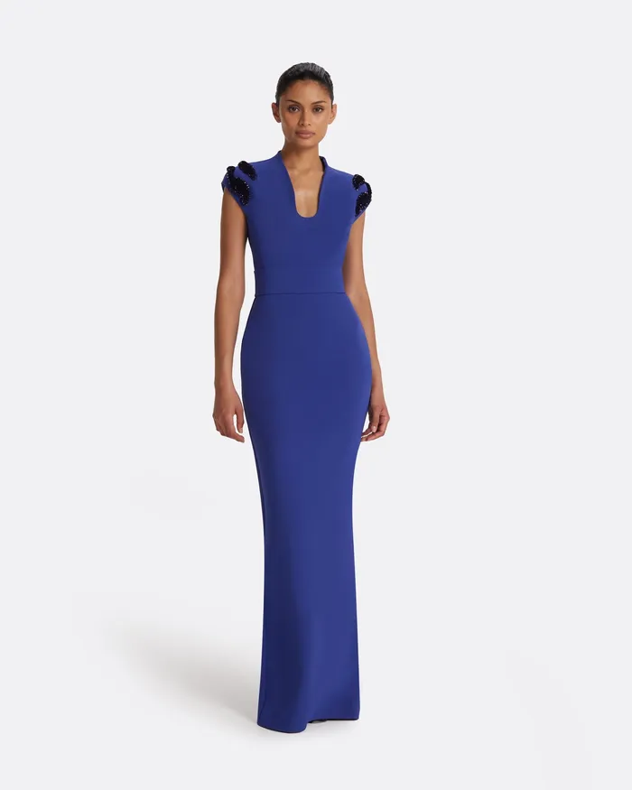Dana Skiathos Blue Long Dress Skiathos Blue Icons Safiyaa Women