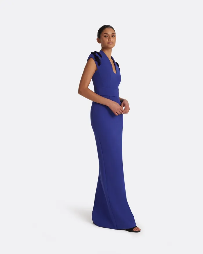 Dana Skiathos Blue Long Dress Skiathos Blue Icons Safiyaa Women