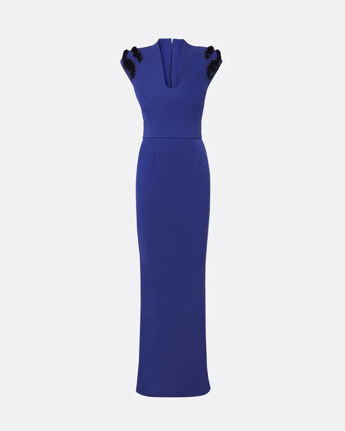 Dana Skiathos Blue Long Dress Skiathos Blue Icons Safiyaa Women