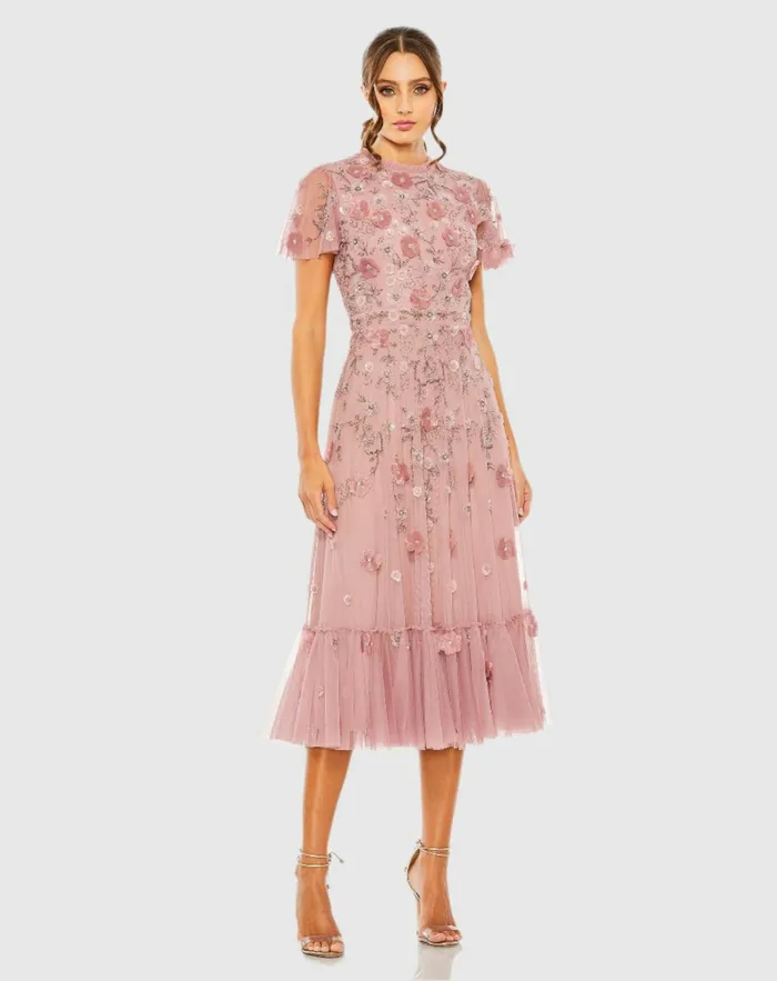 Daytime Dresses Embellished High Neck Cap Sleeve A Line Dress Powder Blue Mac Duggal Women Daytime Dresses Embellished High Neck Cap Sleeve A Line Dress Powder Blue Mac Duggal Women
