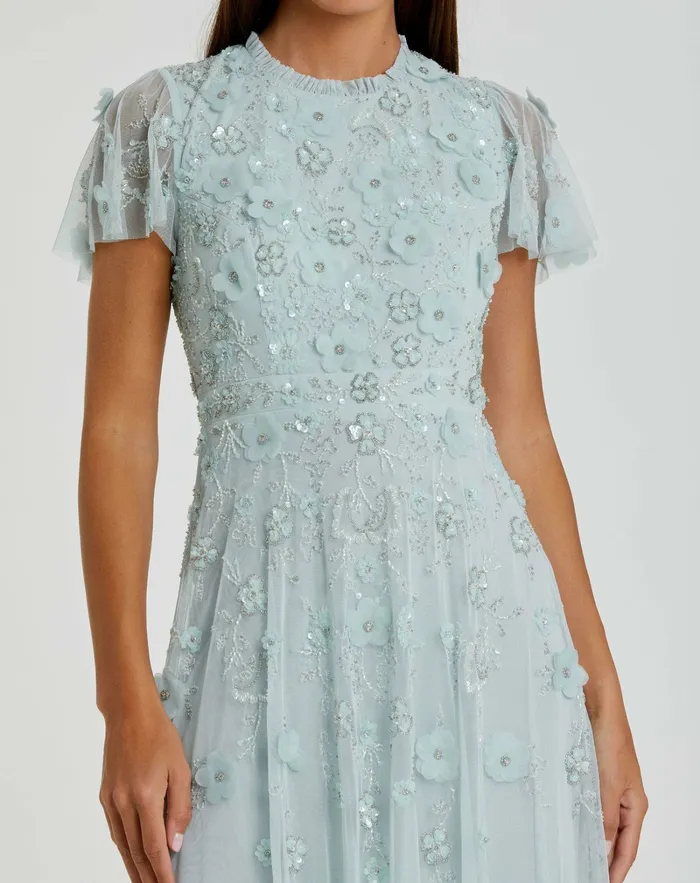 Daytime Dresses Embellished High Neck Cap Sleeve A Line Dress Powder Blue Mac Duggal Women Daytime Dresses Embellished High Neck Cap Sleeve A Line Dress Powder Blue Mac Duggal Women
