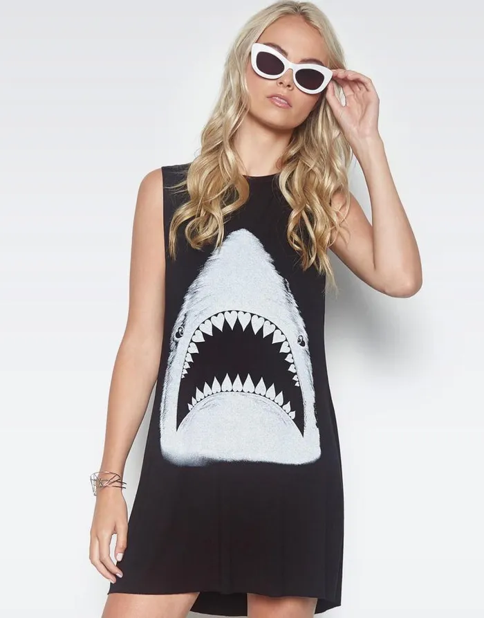 Deanna Shark Black Women Lauren Moshi Dresses