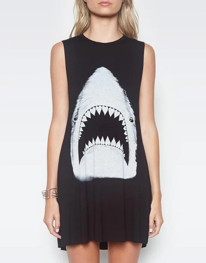 Deanna Shark Black Women Lauren Moshi Dresses