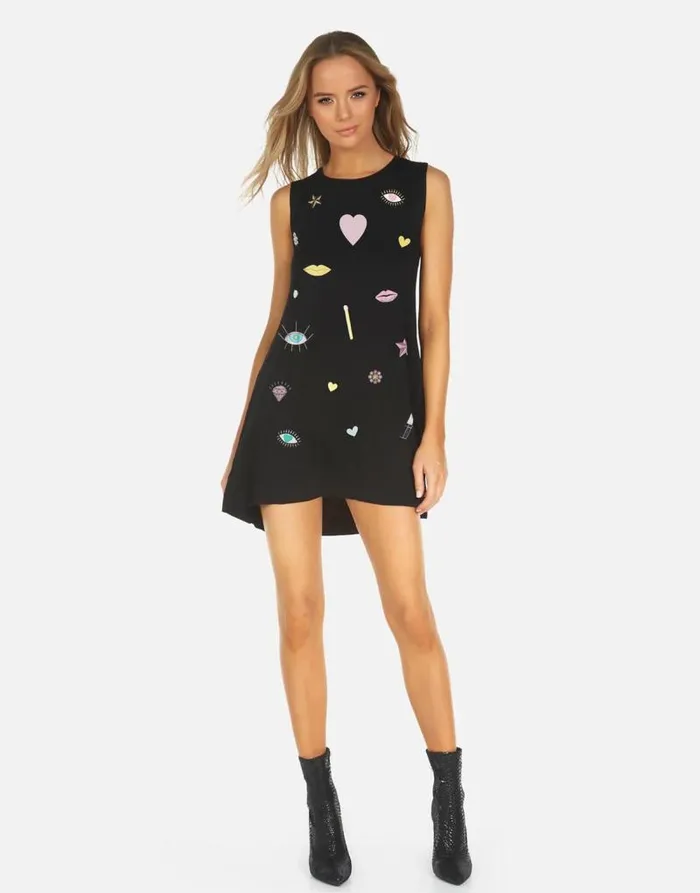 Deanna X Crystal Glam Black Women Lauren Moshi Dresses