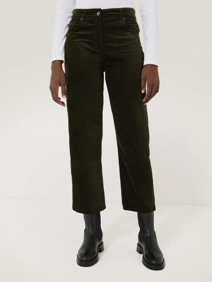Delmont Velvet Tapered Jean Dark Green Women Jigsaw Trousers
