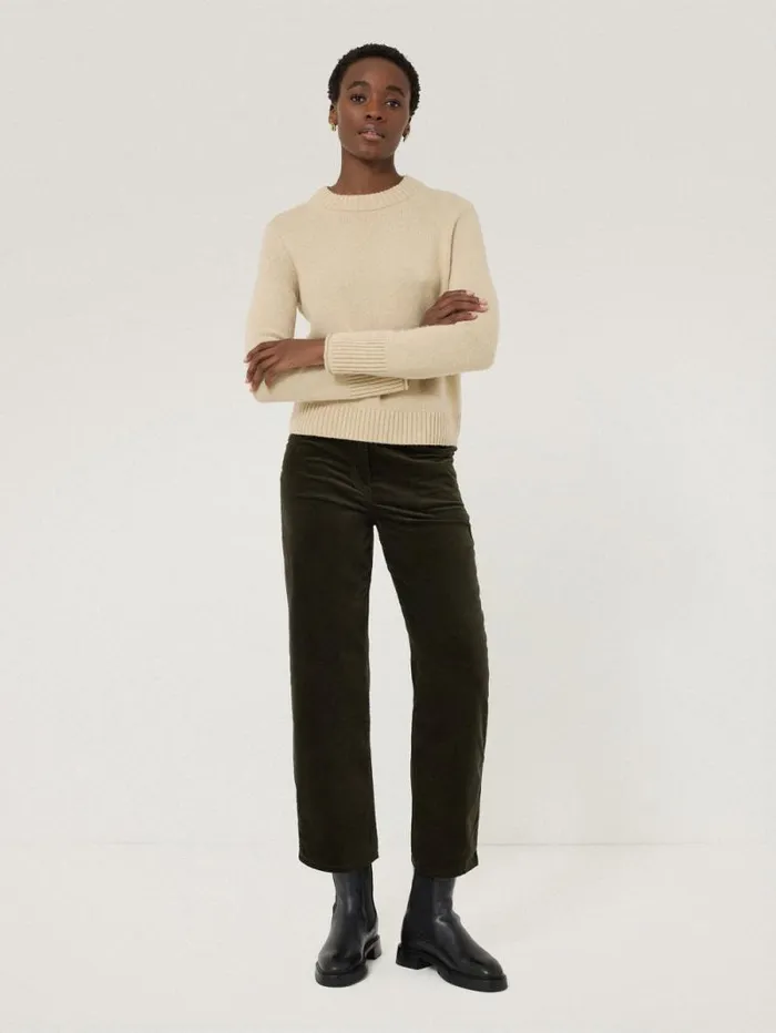 Delmont Velvet Tapered Jean Dark Green Women Jigsaw Trousers