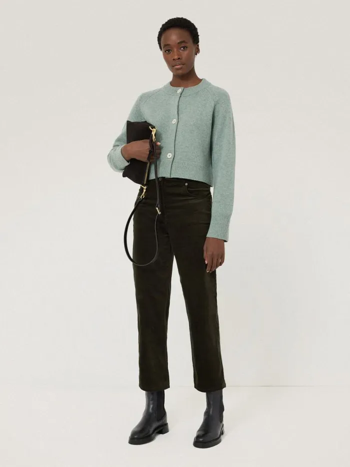 Delmont Velvet Tapered Jean Dark Green Women Jigsaw Trousers