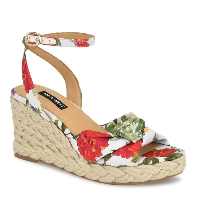 Dotime Espadrille Wedge Sandals White Floral Women Nine West Sandals Dotime Espadrille Wedge Sandals White Floral Women Nine West Sandals