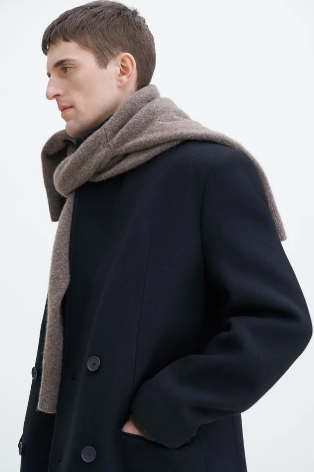 Double Breasted Wool Coat Black Men Coats and Jackets filippak Double Breasted Wool Coat Black Men Coats and Jackets filippak