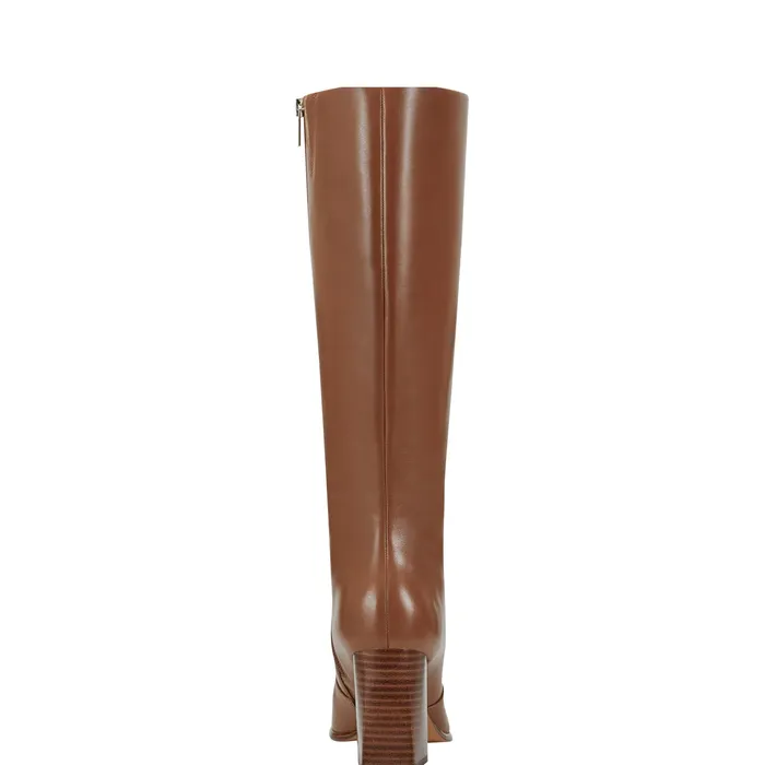 Dreeam Block Heeled Boot Tan Leather Women Boots Marc Fisher