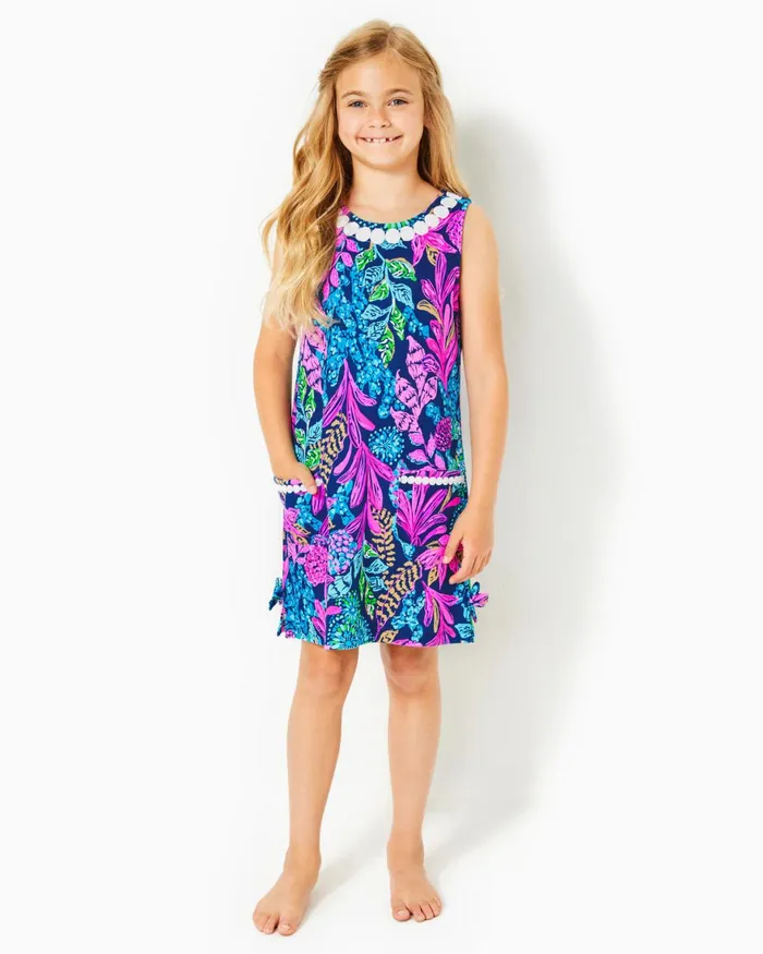 Dresses and Rompers GirlsHome and Gifts Lilly Pulitzer Girls Little Lilly Knit Shift Dress Aegean Navy Calypso Coast Dresses and Rompers GirlsHome and Gifts Lilly Pulitzer Girls Little Lilly Knit Shift Dress Aegean Navy Calypso Coast