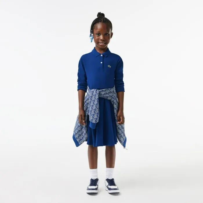 Dresses and Skirts Kids Lacoste Kids039 Piqu Polo Dress Methylene Blue F9f