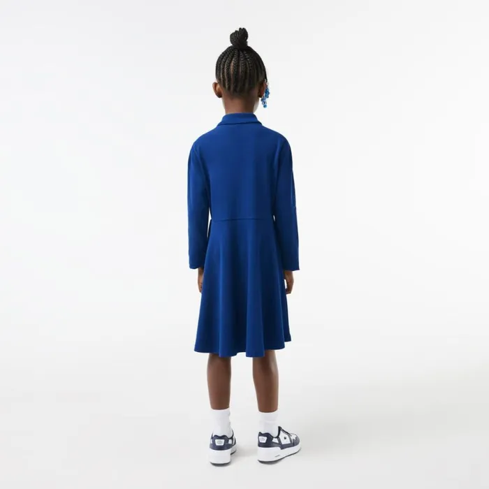 Dresses and Skirts Kids Lacoste Kids039 Piqu Polo Dress Methylene Blue F9f