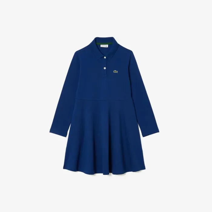 Dresses and Skirts Kids Lacoste Kids039 Piqu Polo Dress Methylene Blue F9f