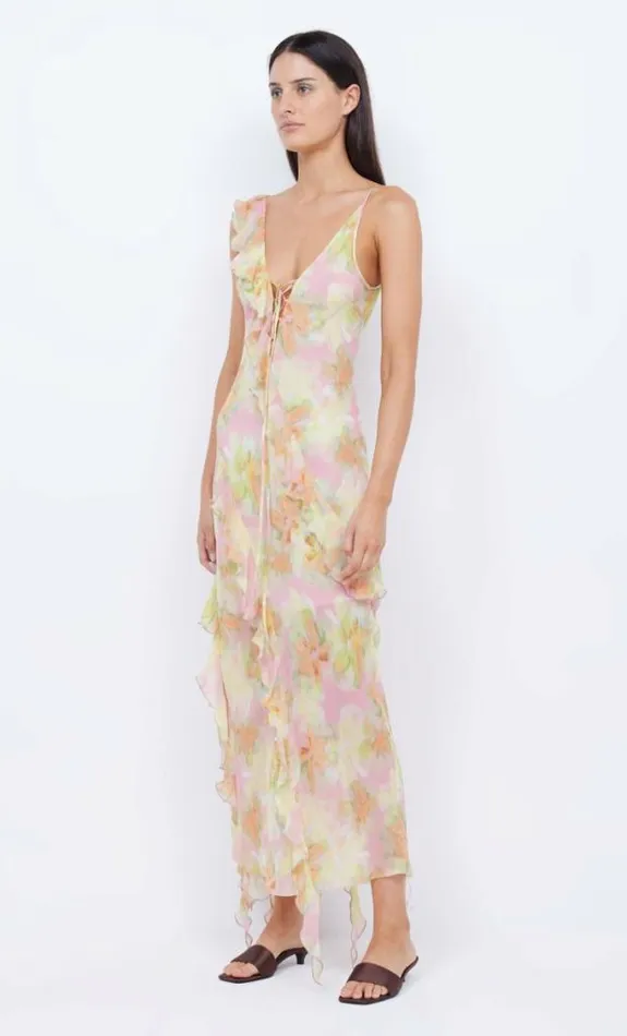 Dresses Bec Bridge Courtney Frill Maxi Dress Pink Blossom