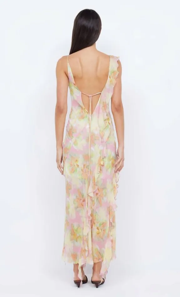 Dresses Bec Bridge Courtney Frill Maxi Dress Pink Blossom