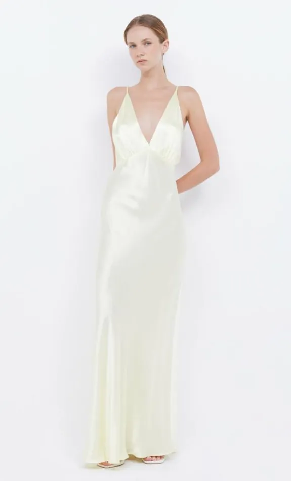 Dresses Bec Bridge Moon Dance V Maxi Dress Ice Yellow