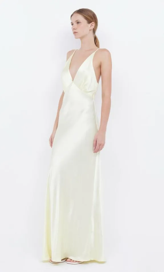 Dresses Bec Bridge Moon Dance V Maxi Dress Ice Yellow