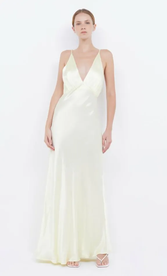 Dresses Bec Bridge Moon Dance V Maxi Dress Ice Yellow