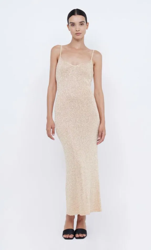 Dresses Bec Bridge Sadie Sequin Knit Slip Dress Gold