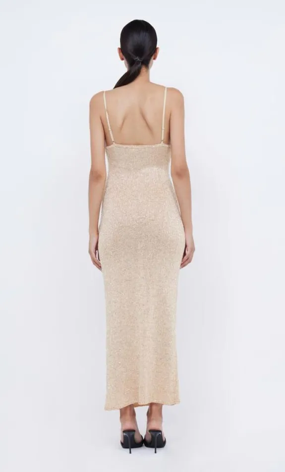 Dresses Bec Bridge Sadie Sequin Knit Slip Dress Gold