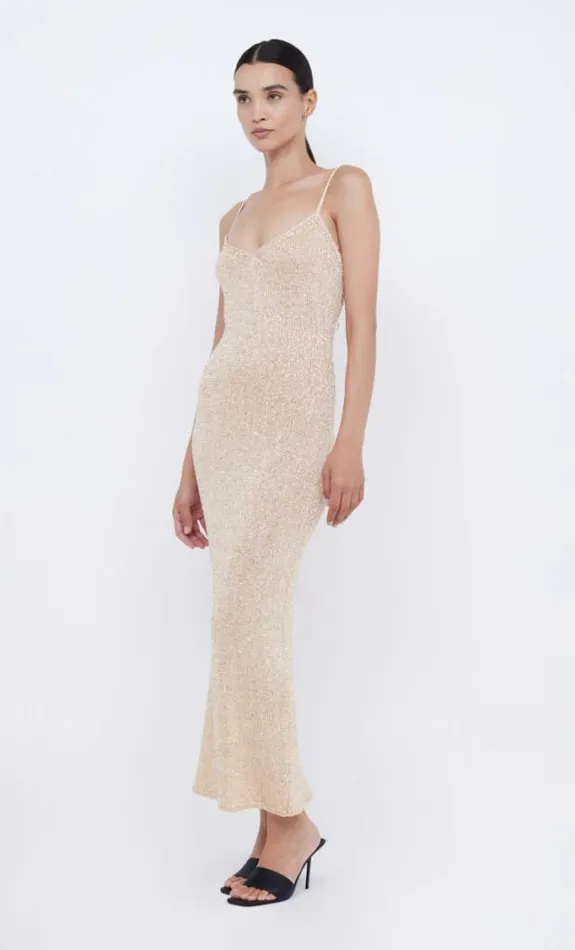 Dresses Bec Bridge Sadie Sequin Knit Slip Dress Gold